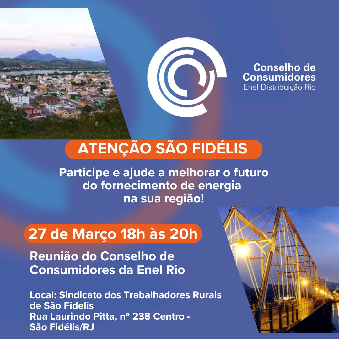 Conselho de Consumidores da Enel promove encontro em São Fidélis 