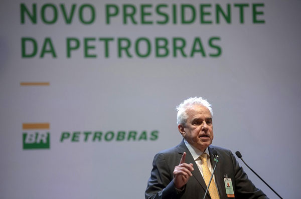 Roberto Castello Branco durante cerimônia de posse como presidente da Petrobras, no Edifício Sede da companhia, no Rio de Janeiro — Foto: Mauro Pimentel/AFP